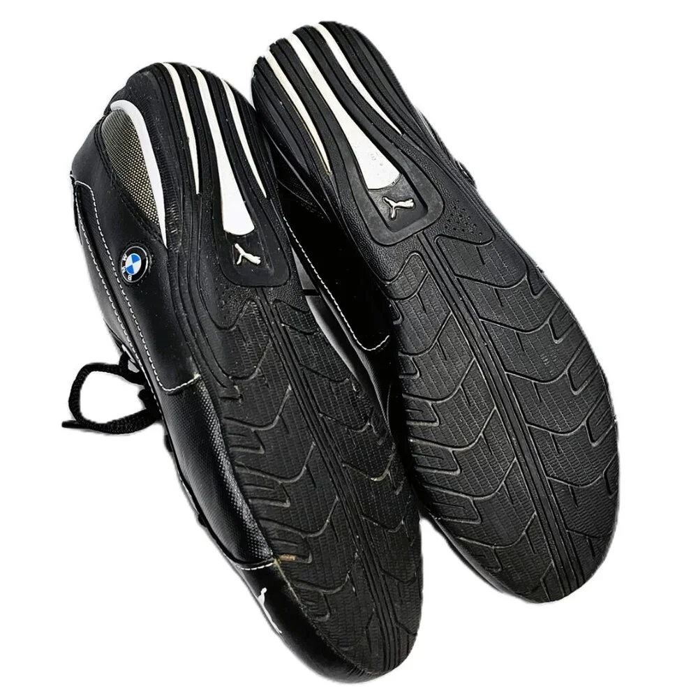 Puma BMW Motorsport Drift Cat 5 Driving Shoes Black Leather Men's 8 Sneakers